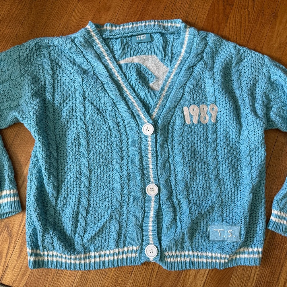 Taylor Swift Blue Cable Knit Cardigan